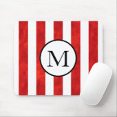 Tapis De Souris Bandes d'aquarelle rouge (Avec souris)