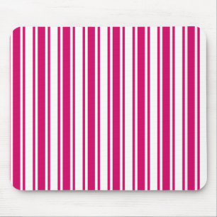 Tapis De Souris Bandes de bonbons cerises et blanches