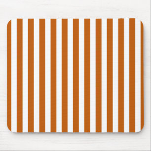 Tapis De Souris Bandes de bonbons orange et blanc brûlés