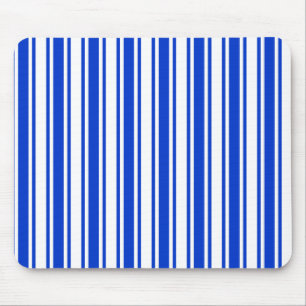 Tapis De Souris Bandes de bonbons royales bleues et blanches