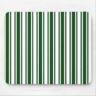 Tapis De Souris Bandes de bonbons vert foncé et blanc