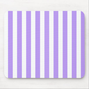 Tapis De Souris Bandes de bonbons violettes et blanches