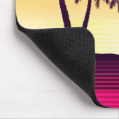 Tapis De Souris Bandes de couchers de soleil tropicaux (Coin)