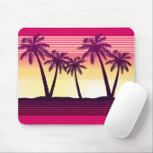 Tapis De Souris Bandes de couchers de soleil tropicaux (Avec souris)