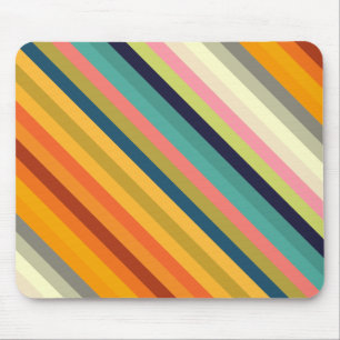 Tapis De Souris bandes de couleur coloré pastel 002
