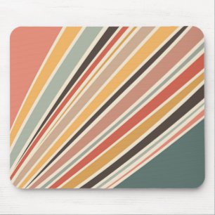 Tapis De Souris bandes de style rétro en diagonale Abstrait