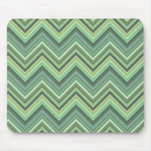 Tapis De Souris Bandes de zigzag vert olive (Devant)