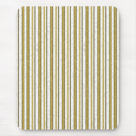 Tapis De Souris Bandes dentelles d'or blanc motif Mousepad (Devant)
