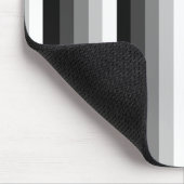 Tapis De Souris Bandes d'ombre noir et blanc (Coin)