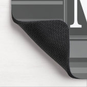 Tapis De Souris Bandes gris monogramme (Coin)
