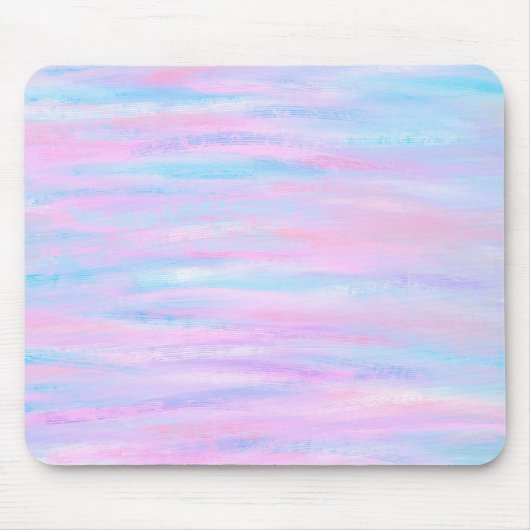 Tapis De Souris Bandes Peintes Turquoise Rose violet (Devant)