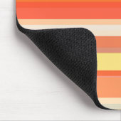 Tapis De Souris Bandes rouges mignonnes orange (Coin)