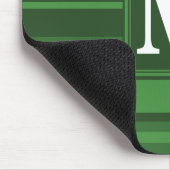 Tapis De Souris Bandes vertes monogrammes (Coin)