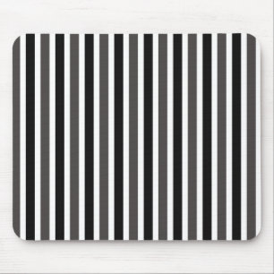 Tapis De Souris Bandes verticales Mousepad, noir et gris