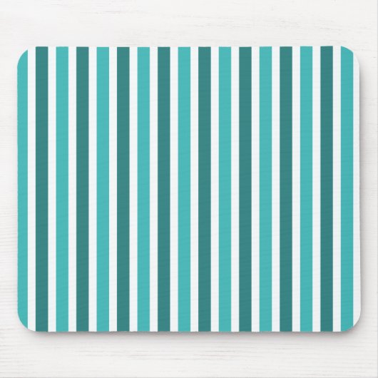 Tapis De Souris Bandes verticales Mousepad, Turquoise (Devant)