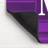 Tapis De Souris Bandes violettes monogrammes (Coin)