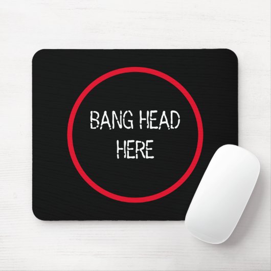 Tapis De Souris Bang Head Here - Funky Stress Relief (Avec souris)