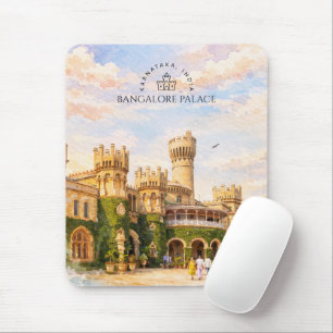 Tapis De Souris Bangalore Palace Inde Aquarelle Mémoire de Voyage