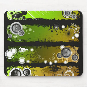 Tapis De Souris Bannière grunge de musique de style
