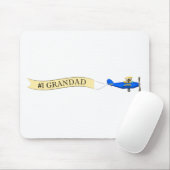 Tapis De Souris Bannière Mousepad de biplan du papy #1 (Avec souris)