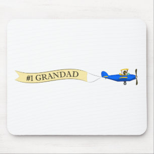 Tapis De Souris Bannière Mousepad de biplan du papy #1