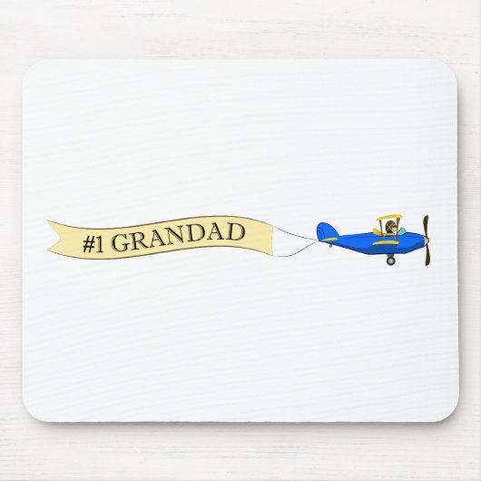 Tapis De Souris Bannière Mousepad de biplan du papy #1 (Devant)