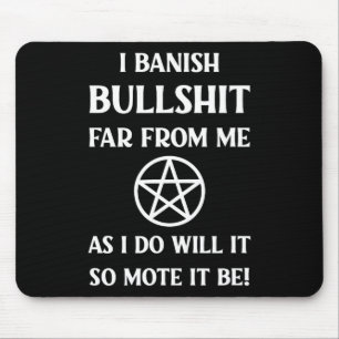 Tapis De Souris Banning Spell drôle Wiccan Pagan Halloween Cheek
