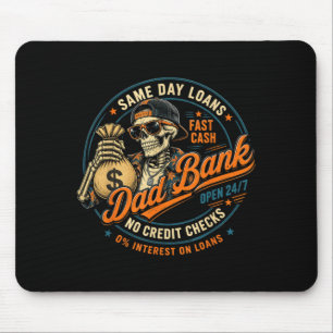 Tapis De Souris Banque de papa squelette 24 7 Cash rapide sans vér