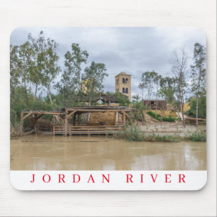 Tapis De Souris Baptême de la rivière Jordan Vue du site mousepad