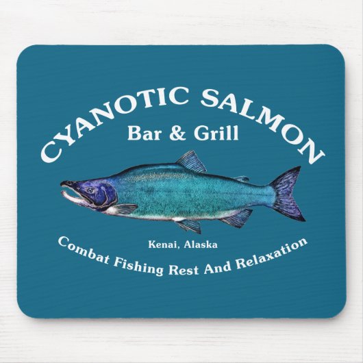 Tapis De Souris Bar et Grill Saumon Cyanotique (Devant)