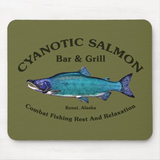Tapis De Souris Bar et Grill Saumon Cyanotique (Devant)