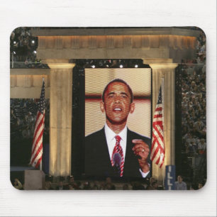 Tapis De Souris Barak Obama parle lors de la dernière soirée de la