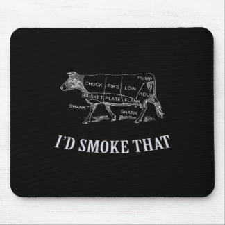Tapis De Souris Barbecue cool - Je fumerais ça - Boeuf