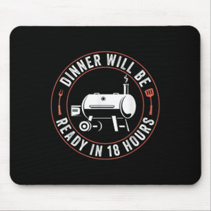 Tapis De Souris Barbecue Papa Fumer de la viande Fumer Barbecue Pa