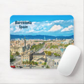 Tapis De Souris Barcelone, Espagne Belle vue sur la ville (Avec souris)
