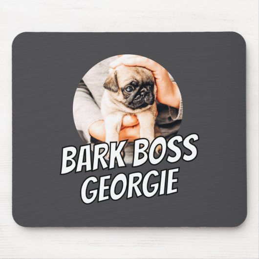 Tapis De Souris Bark Boss Pet Dog Photo Modern Simple Cool  (Devant)