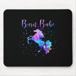 Tapis De Souris Barne Babe Funny Propriétaire Cheval Equestrian Ri