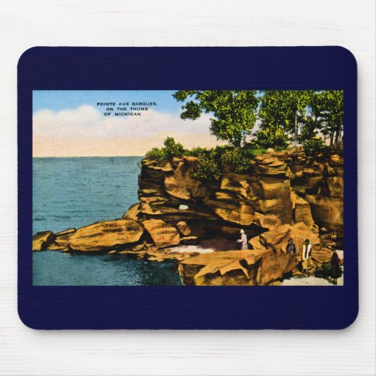 Tapis De Souris Barques aux. de Pointe du pouce du Michigan (Devant)