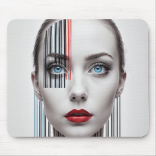 Tapis De Souris Barre Code Génération Femme Art