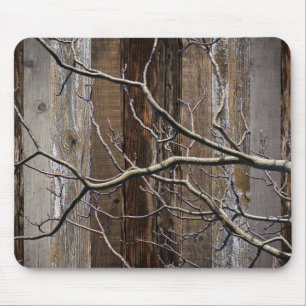 Tapis De Souris Barre Rustique Branche Vintage d'arbre en bois