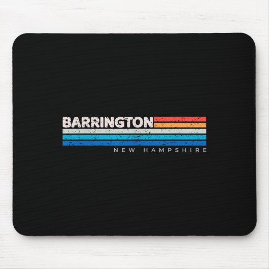 Tapis De Souris Barrington Nh New Hampshire Retro Design (Devant)