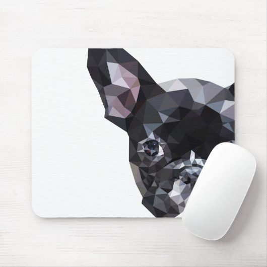 Tapis De Souris Bas poly art de bouledogue français (Avec souris)