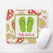 Tapis De Souris Bascules électroniques vertes/rose et vert Paisley (Avec souris)