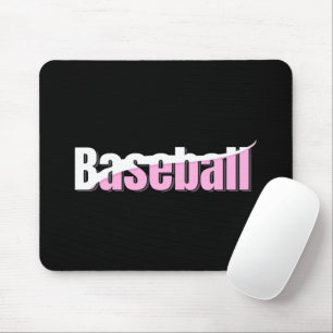 Tapis De Souris Baseball Abstrait Swish - Girly Word Art