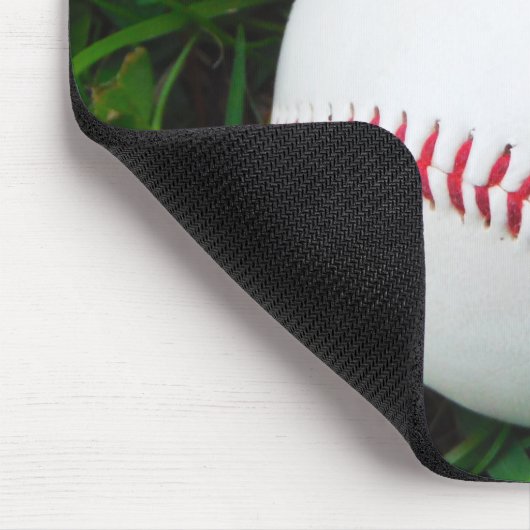 Tapis De Souris Baseball blanc avec points rouges (Coin)