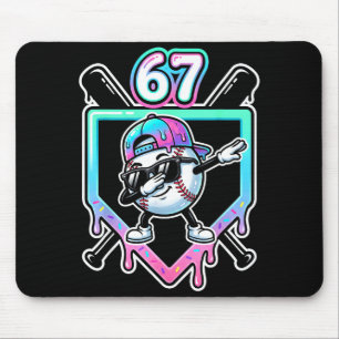 Tapis De Souris Baseball Crème Glacée Drip 67 Joueur Dabbing Six S