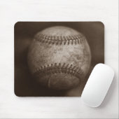 Tapis De Souris Baseball de Sepia vintage (Avec souris)