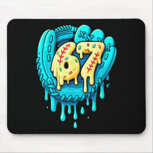 Tapis De Souris Baseball Drip 6 7 Numéro 67 Six Sept Mème Hommes B