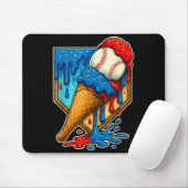 Tapis De Souris Baseball Drip Ice Cream 6 7 Number 67 Six Seven Me (Avec souris)