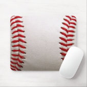 Tapis De Souris Baseball et Softball Couture Rouge (Avec souris)